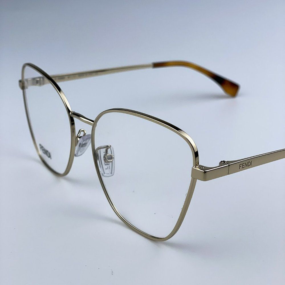 NEW Fendi FE50007U  033  Light Gold Butterfly Women Eyeglasses - Picture 5 of 10